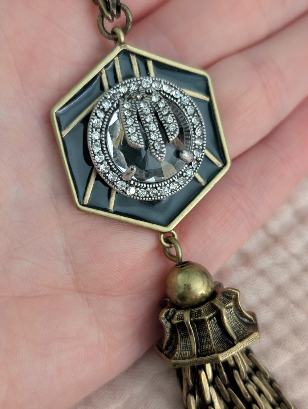 Lulu Frost for J.Crew Midnight Moon Tassel Necklace